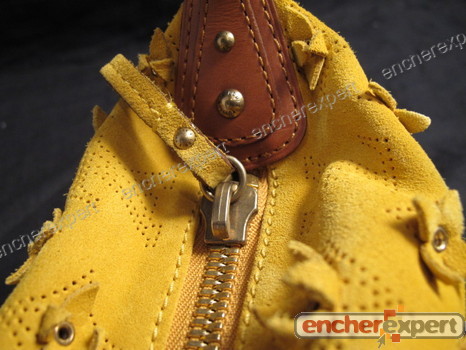 Louis Vuitton Louis Vuitton Onatah Pochette Yellow Fleurs Suede