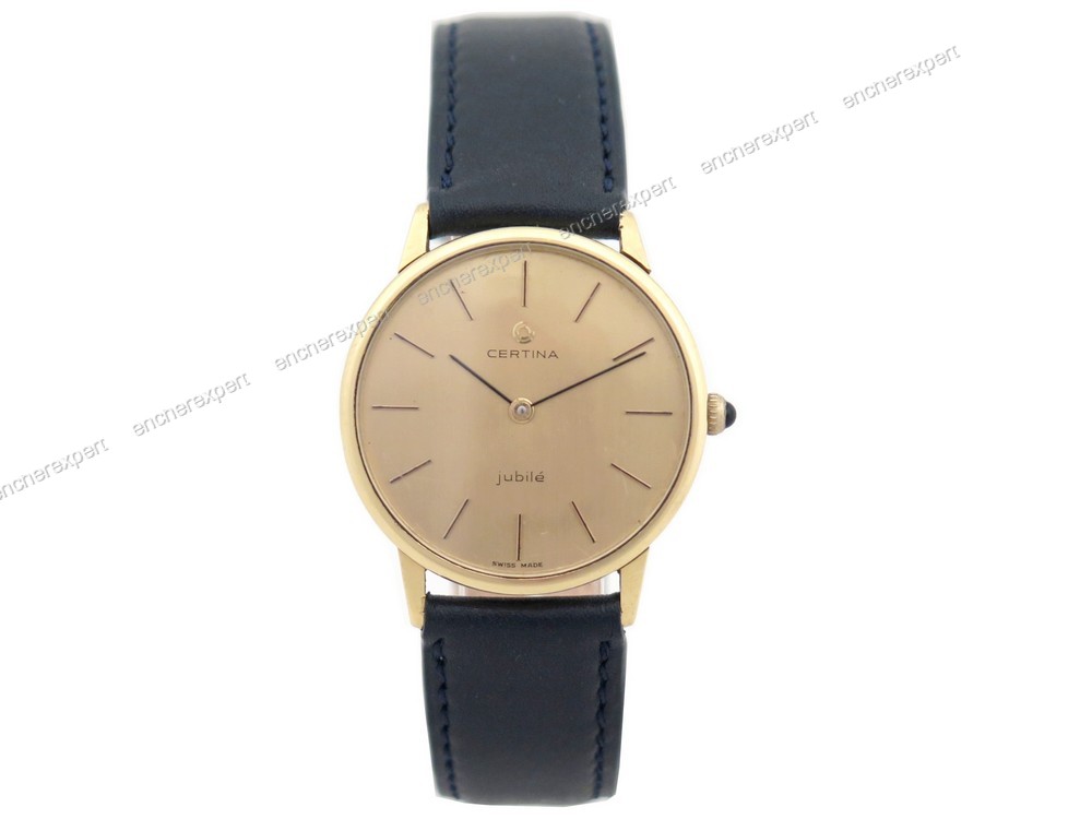 Vintage montre certina jubile or jaune 18k 750 Authenticit