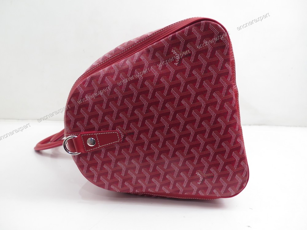 sac de voyage goyard croisiere 50 en toile rouge