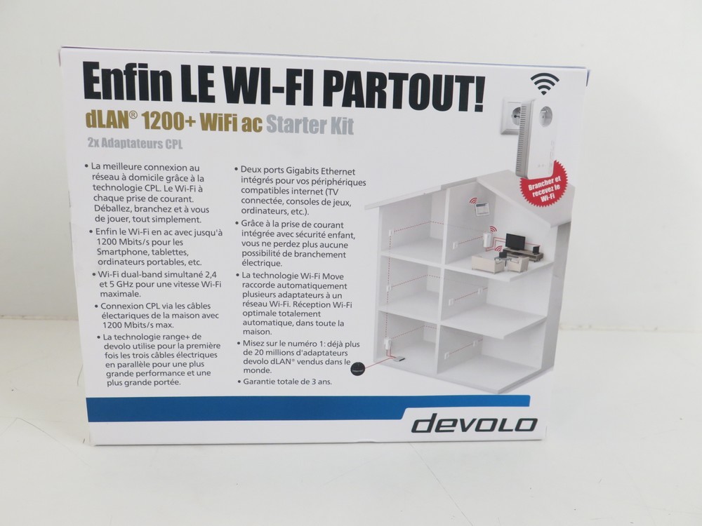 Neuf devolo dlan 1200 wifi ac starter kit 09391 - Authenticité