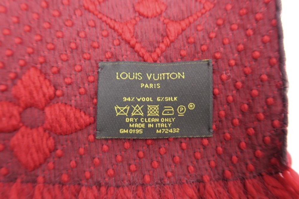 echarpe louis vuitton logomania m72432 rouge rubis