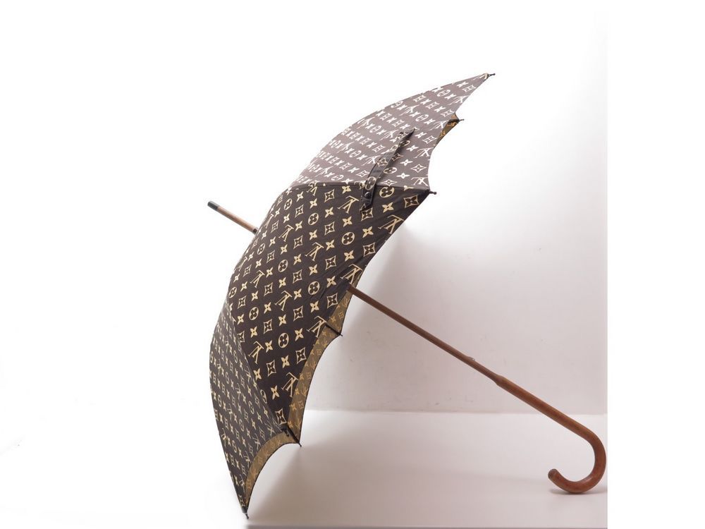 Louis Vuitton Parapluie de marche monogramme vintage rare avec