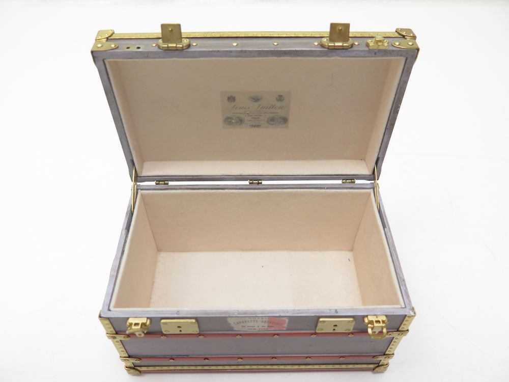 Louis Vuitton, Accessories, Louis Vuittonmini Malle Zinc Trunk  Paperweight Jewelry Box