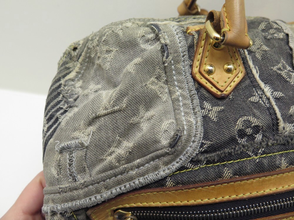 Louis Vuitton M95376 Bowly Monogram Patchwork Denim Shoulder Bag