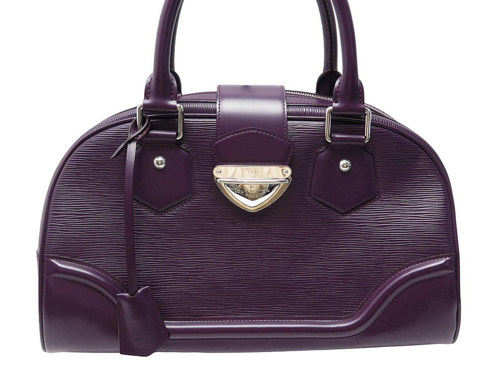 Louis Vuitton Purple EPI Leather Montaigne GM Bowling Handbag Bag